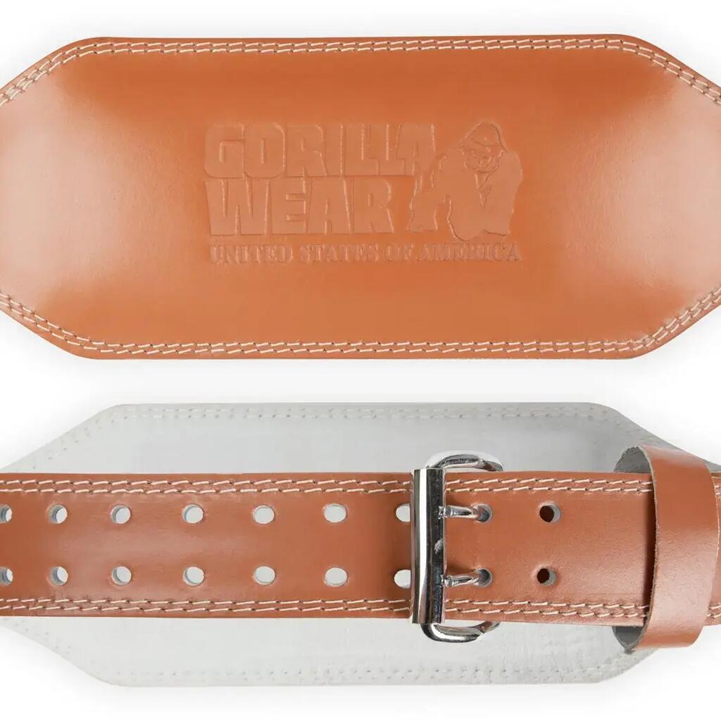 Padded leather lifting belt Gorilla Wear 6"