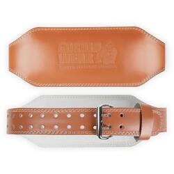 Ceinture de levage en cuir rembourrée de 6 pouces- Brun