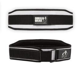 4 Inch WoPour des hommes Ceinture de levage - Noir/Blanc