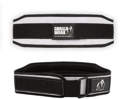 4 inch women's lifting belt - zwart/wit