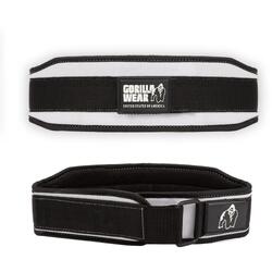 4 Inch WoPour des hommes Ceinture de levage - Noir/Blanc
