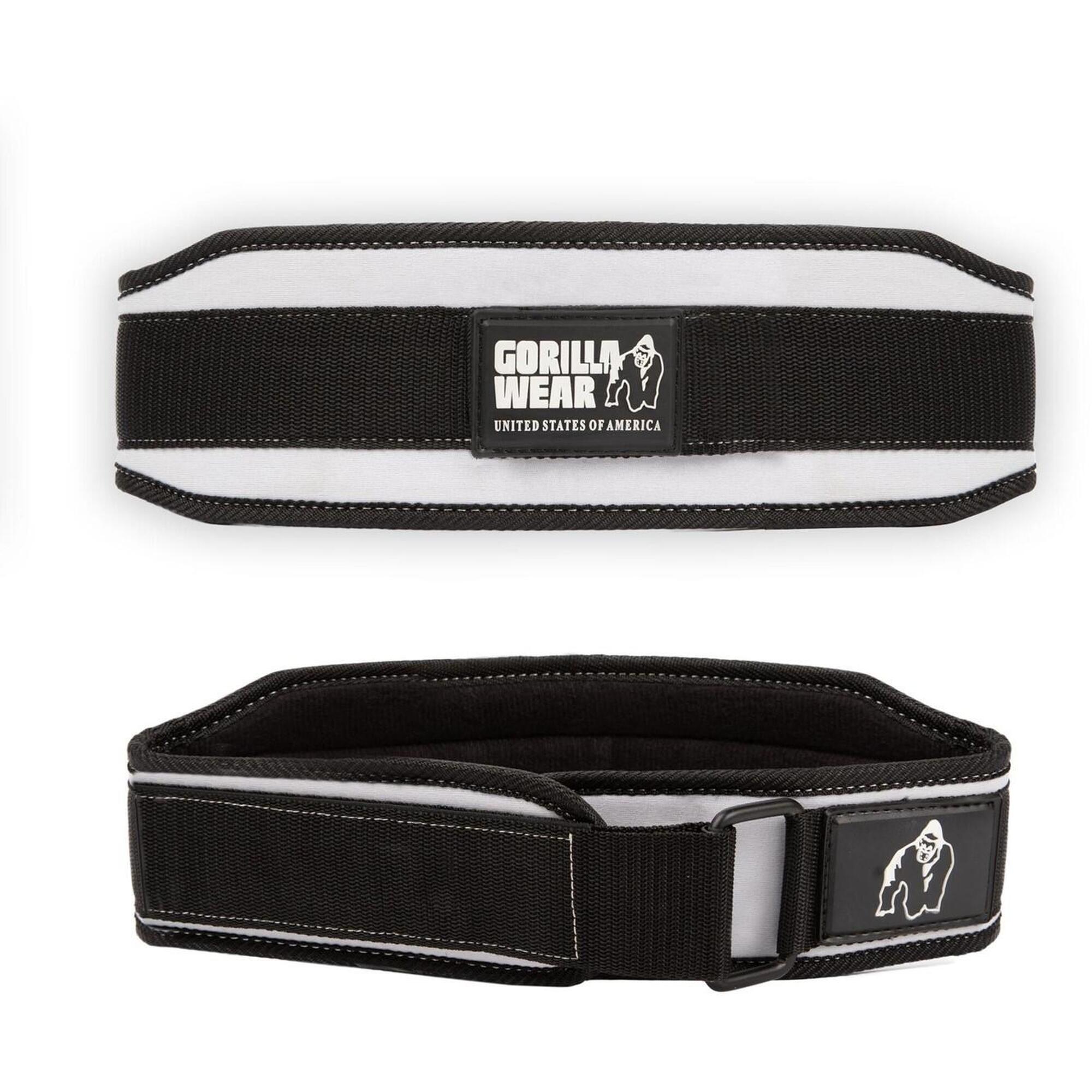 Gorilla Wear 4 Inch Womasculino Cinto de elevação - Preto/Branco