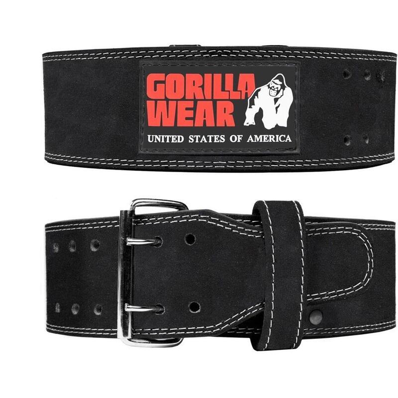 4 Inch Leather Lifting Belt - Black /M