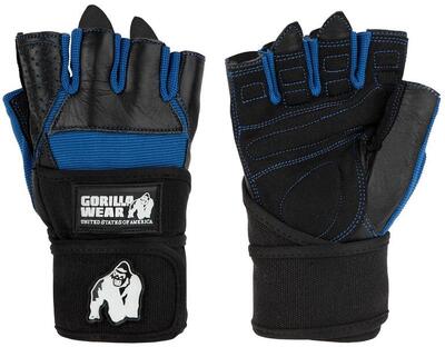 Dallas wrist wraps gloves - zwart/blauw