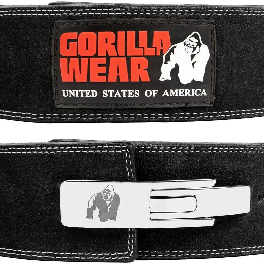 4-inch leather lifting belt Gorilla Wear
