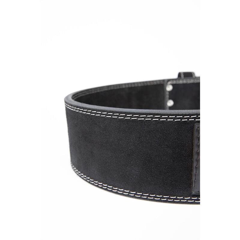 4 Inch Leather Lifting Belt - Black /3XL