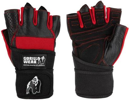 Dallas Wrist Wraps Gloves - Zwart/Rood
