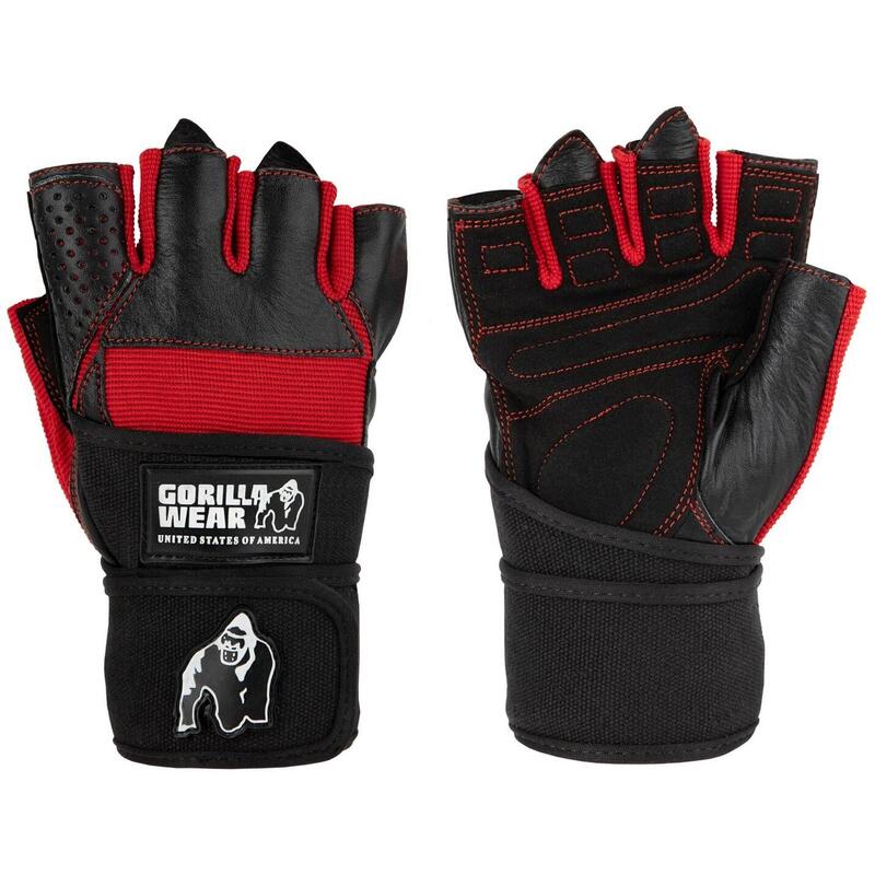 Dallas Wrist Bendaggi Gloves - Nero/Rosso - 3XL