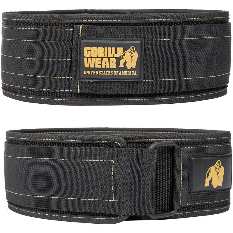4 Inch Nylon Lifting Belt - Zwart/Goud