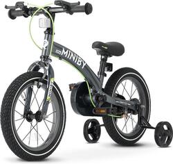 Qplay Miniby Vélo Enfant 14 pouces - 3 en 1 - draisienne - Gris
