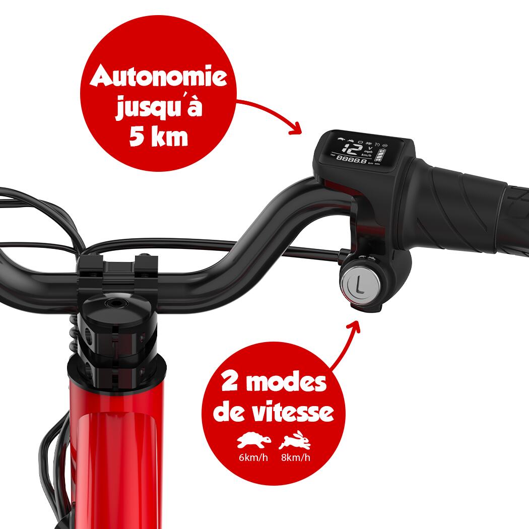 Bicicleta Elétrica Criança 14" Wispeed Wikids Vermelho 5/7