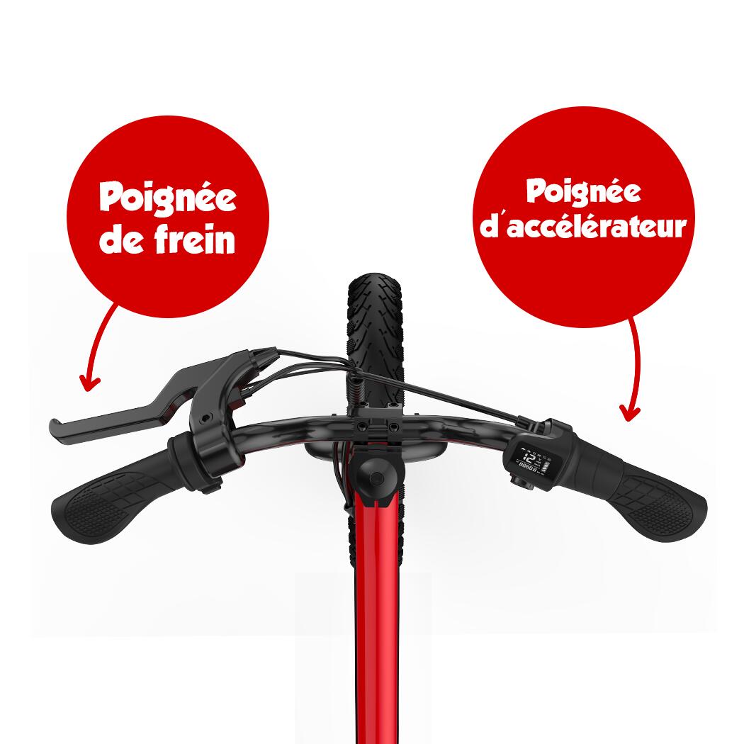Bicicleta Elétrica Criança 14" Wispeed Wikids Vermelho 4/7