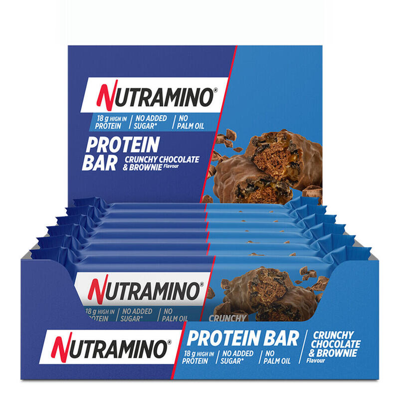 Barres protéinées - Nutramino Protein Bar - Brownie au Chocolat Boite de 12