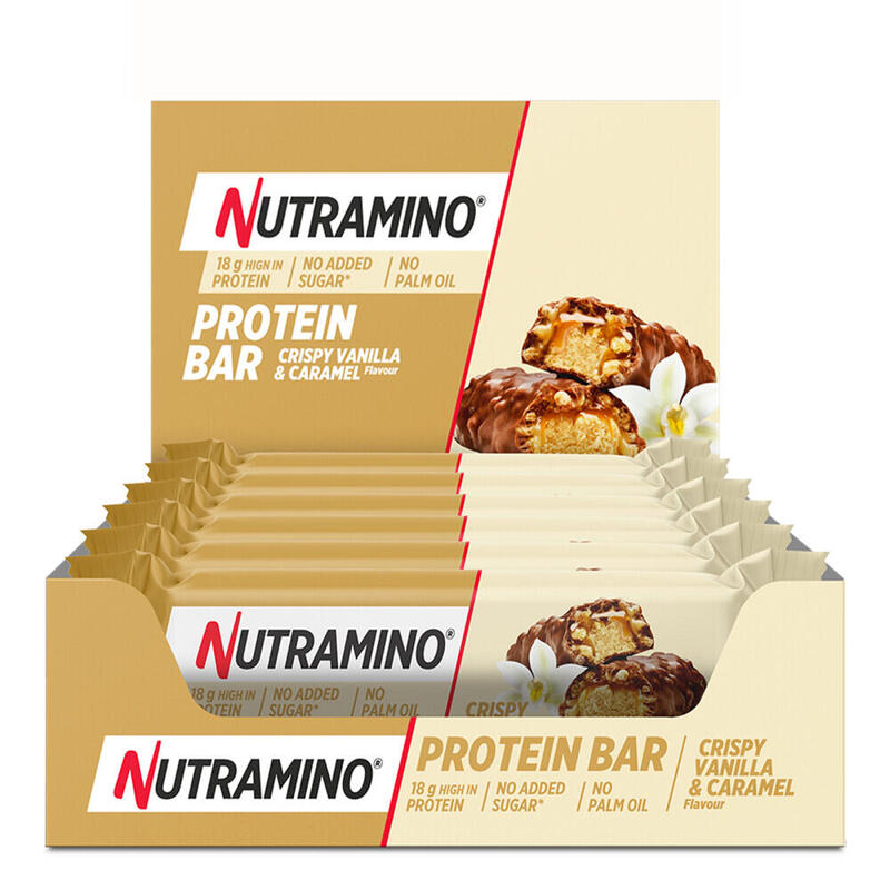 Barres protéinées - Nutramino Protein Bar - Caramel Croustillant à la Vanille