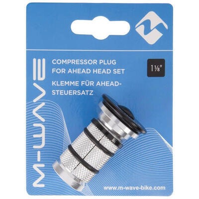 M-Wave morsetto espansore 1-1/8" per forcella in carbonio nero.