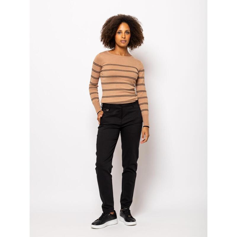 Pantaloni lungi din in pentru femei FIONAW24