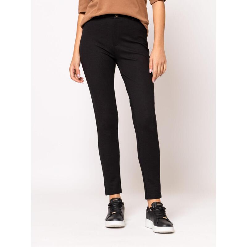 Pantaloni lungi din in pentru femei FOLKA