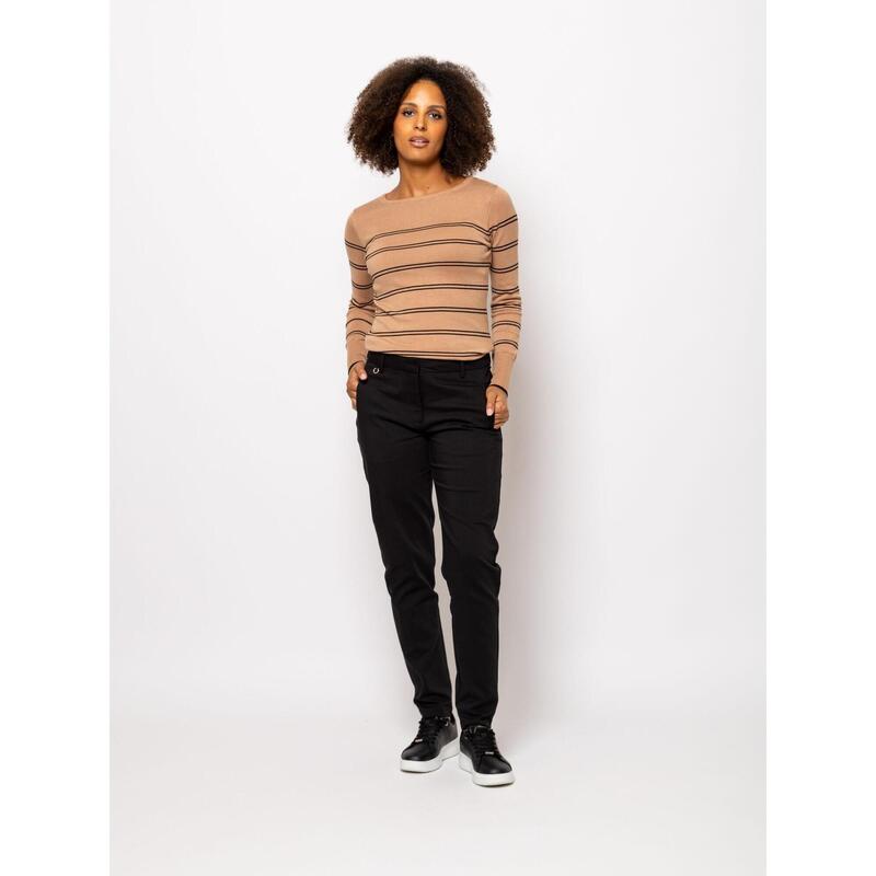 Pantaloni lungi din in pentru femei FIONAW24