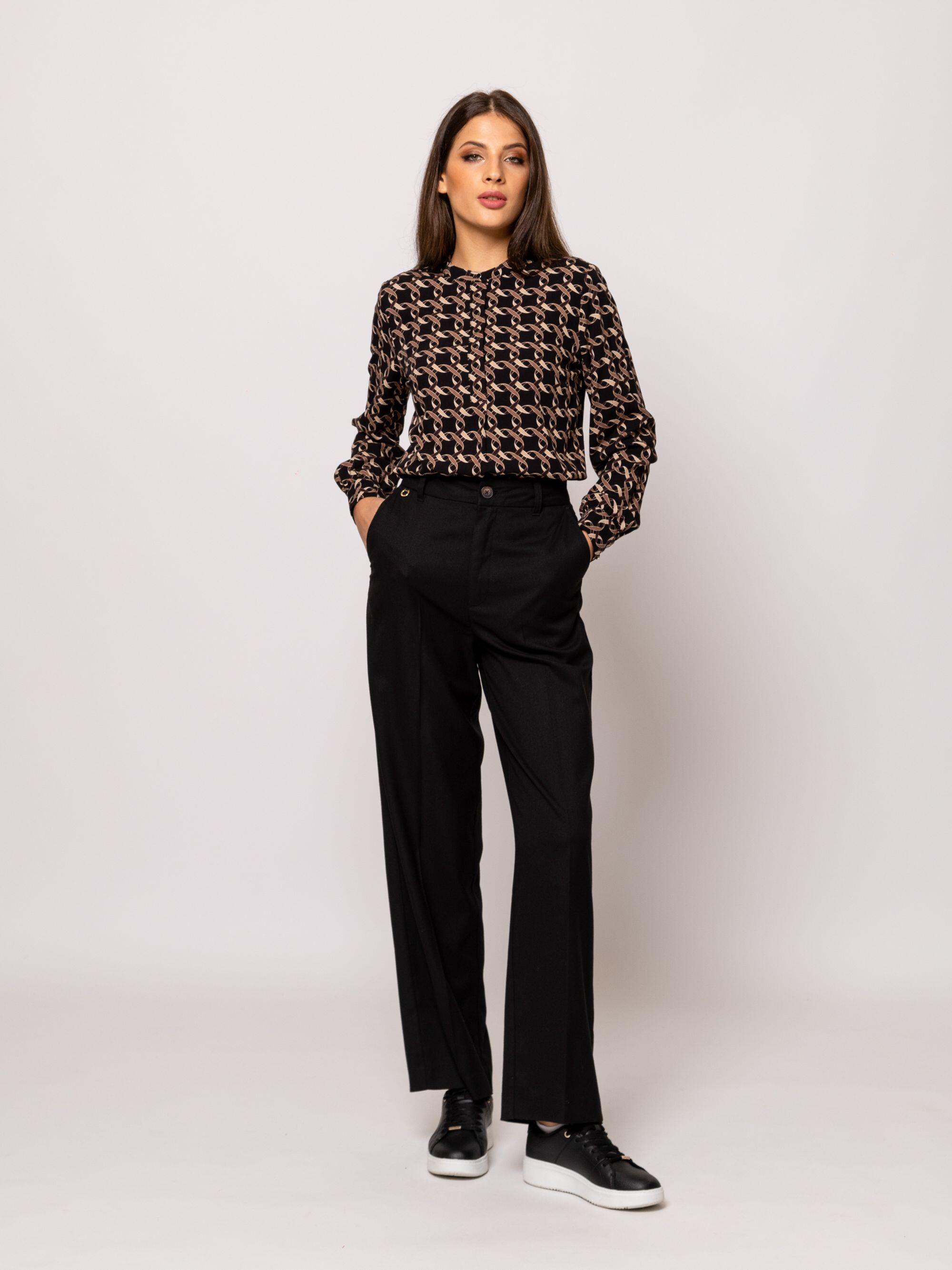 Pantaloni lungi din in pentru femei FILION