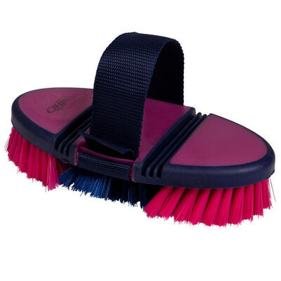 Qhp zachte borstel flexibel - fuchsia navy