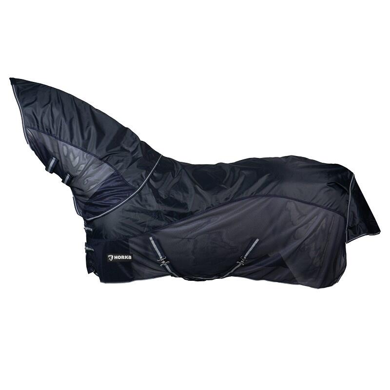 Horka - Couverture Anti-pluie Et Anti-mouches Combi Horka - Marine - Couverture Cheval - Bleu - 185 - Decathlon