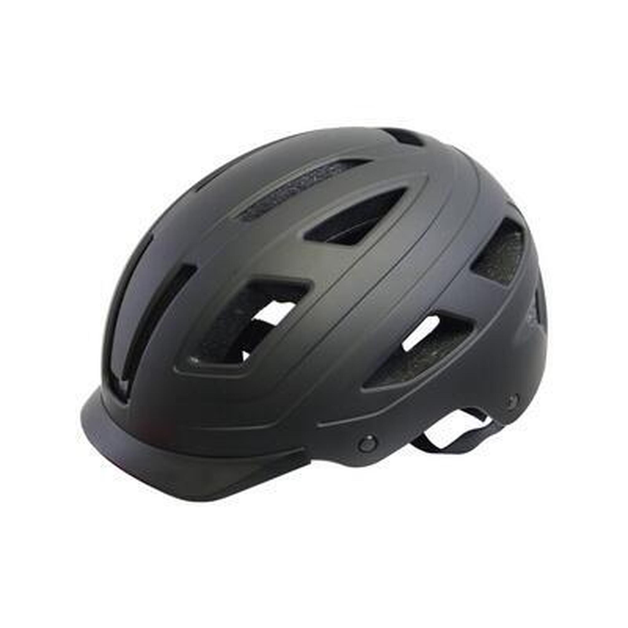 Qt cycle tech casque style urbain noir mat taille m 55-58 cm 2810384