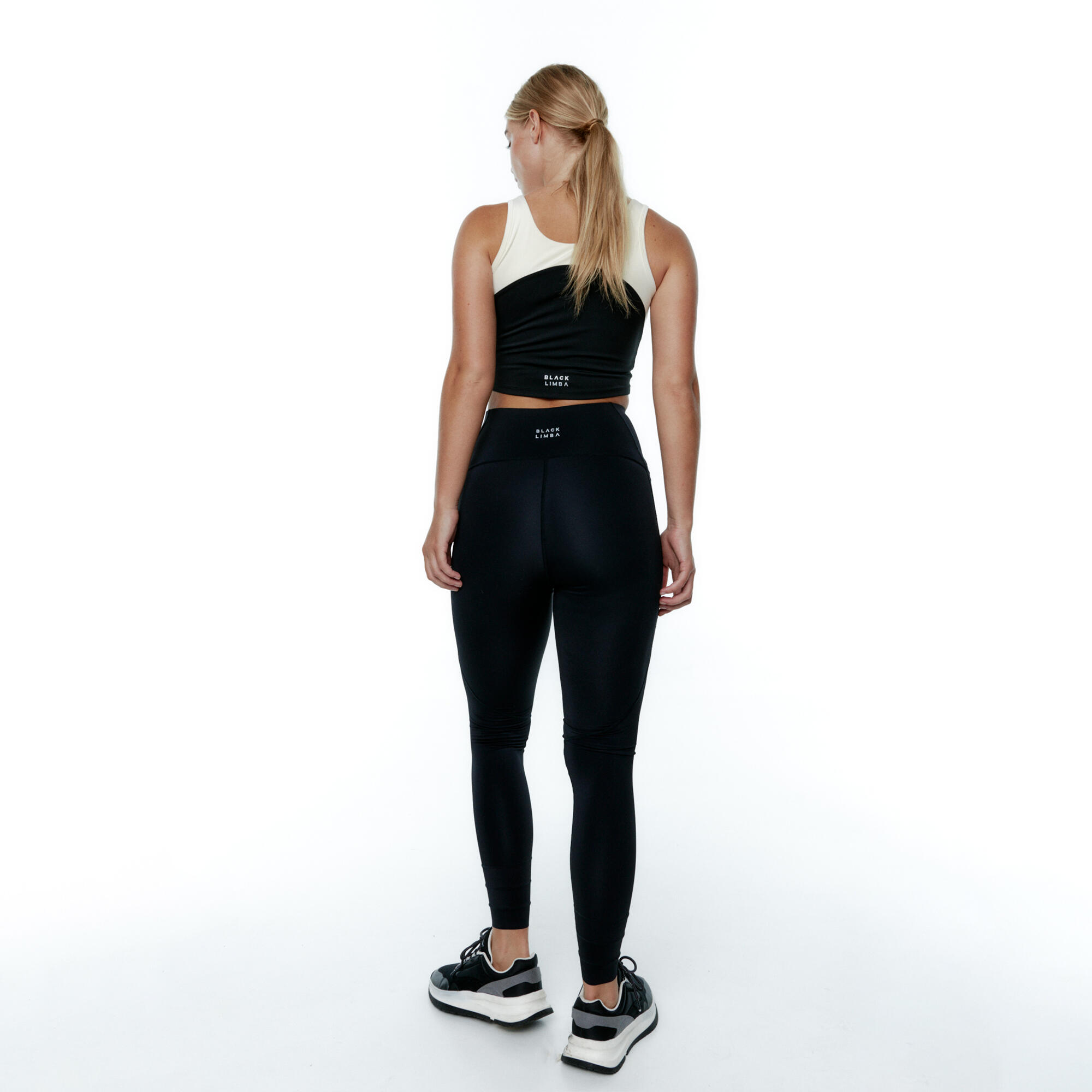 Conjunto sportivo Top+Legging Taijitu&Diardi Bicolore da donna Black Limba 2/7