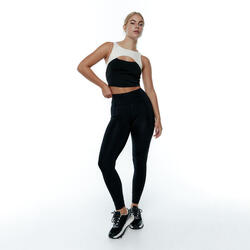 Ensemble de sport Top+Legging Taijitu&Diardi Bicolore pour femmes Black Limba