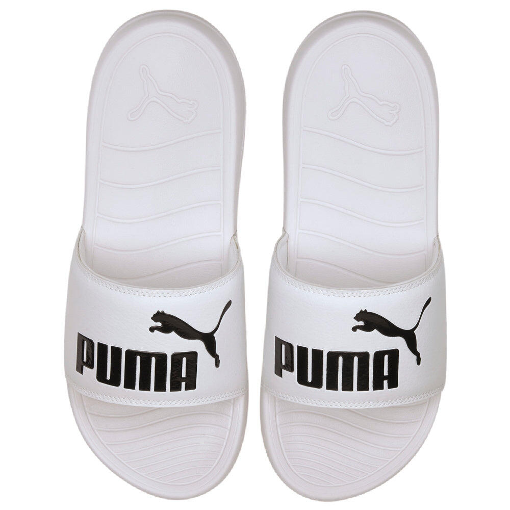 Puma slides white best sale