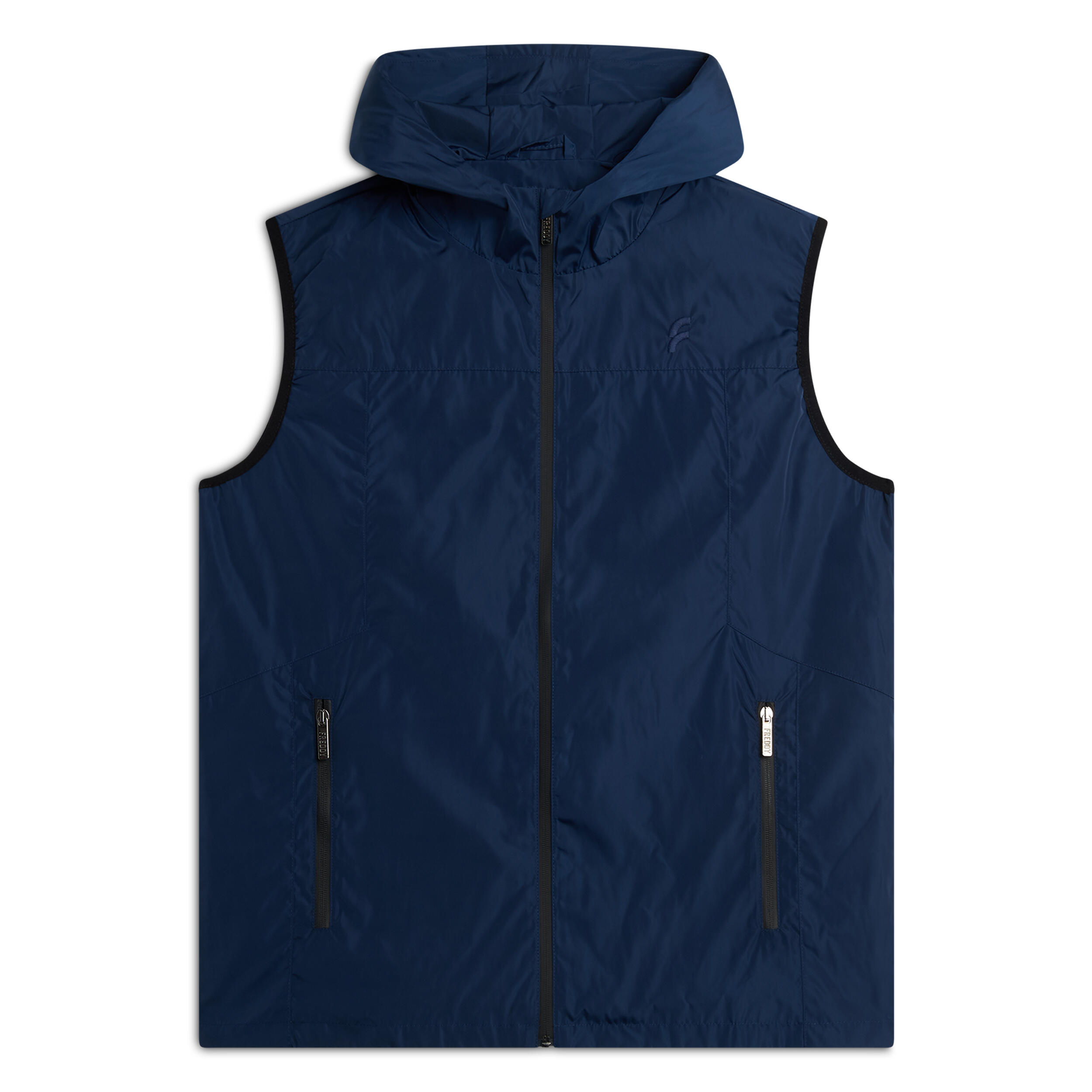 Gilet homme en polyester à capuche et fermeture à glissière 1/3
