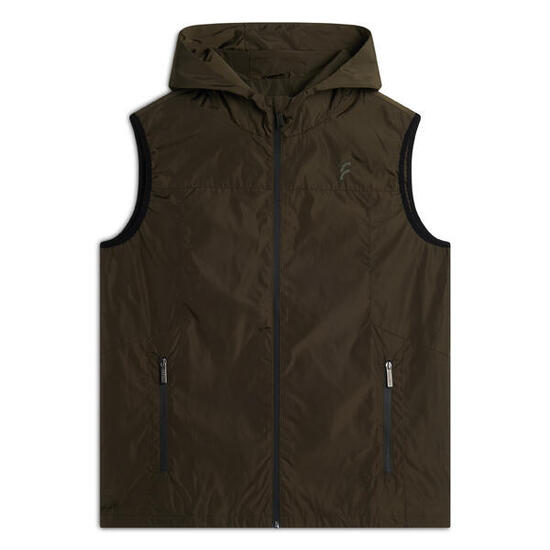 Gilet Uomo in Poliestere con Cappuccio e Full Zip