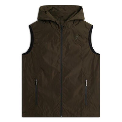 Gilet Uomo in Poliestere con Cappuccio e Full Zip