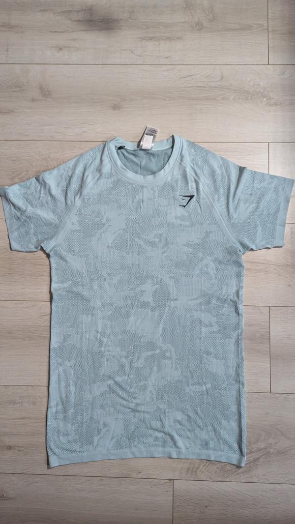 T-shirt Gymshark Homme – Bleu – Taille L – Manches Courtes – Excellent état