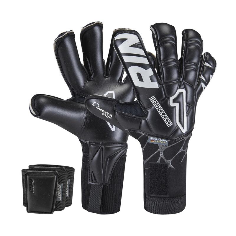 Gants De Gardien De But Adulte Rinat Santoloco Alpha  Noir