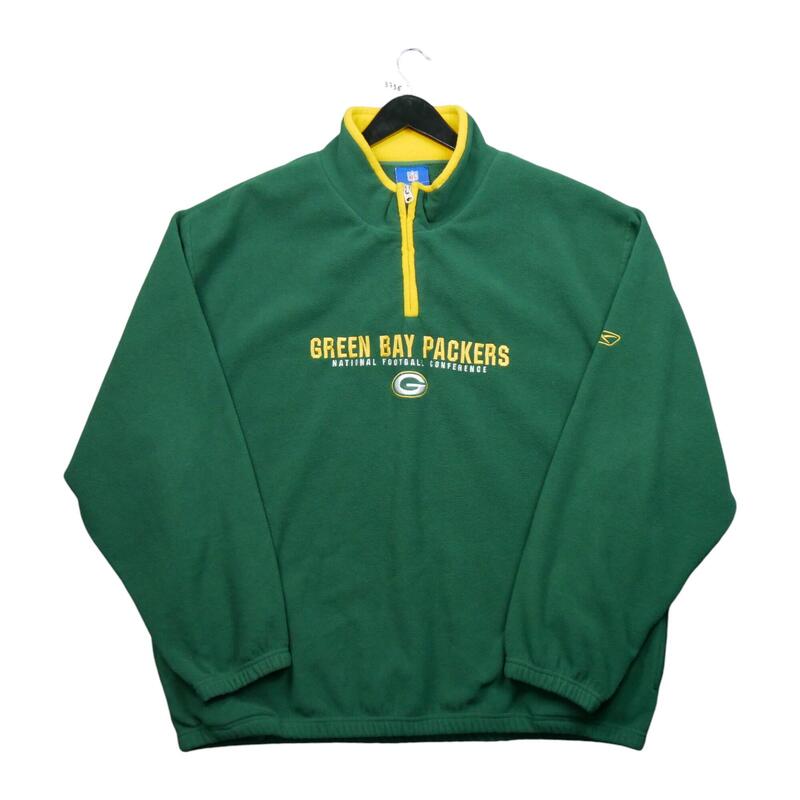 Segunda Vida - Sudadera de polar Green Bay Packers NFL por Reebok - Excelente