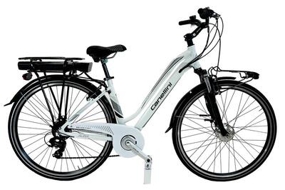 Bicicletta elettrica AURA Canellini Citybike Donna Alluminio Bianco