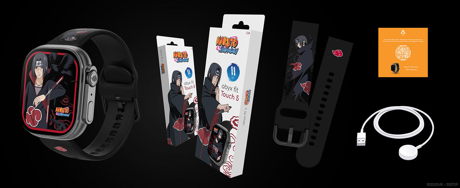 Abyx Fit Touch 5 Naruto Edition – Montre connectée exclusive modèle Itachi 6/8