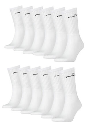 12er PACK Puma Unisex Crew Tennissocken Sportsocken Socken für Damen Herren