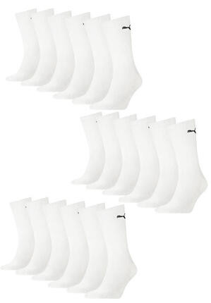 18er PACK Puma Unisex Crew Tennissocken Sportsocken Socken für Damen Herren