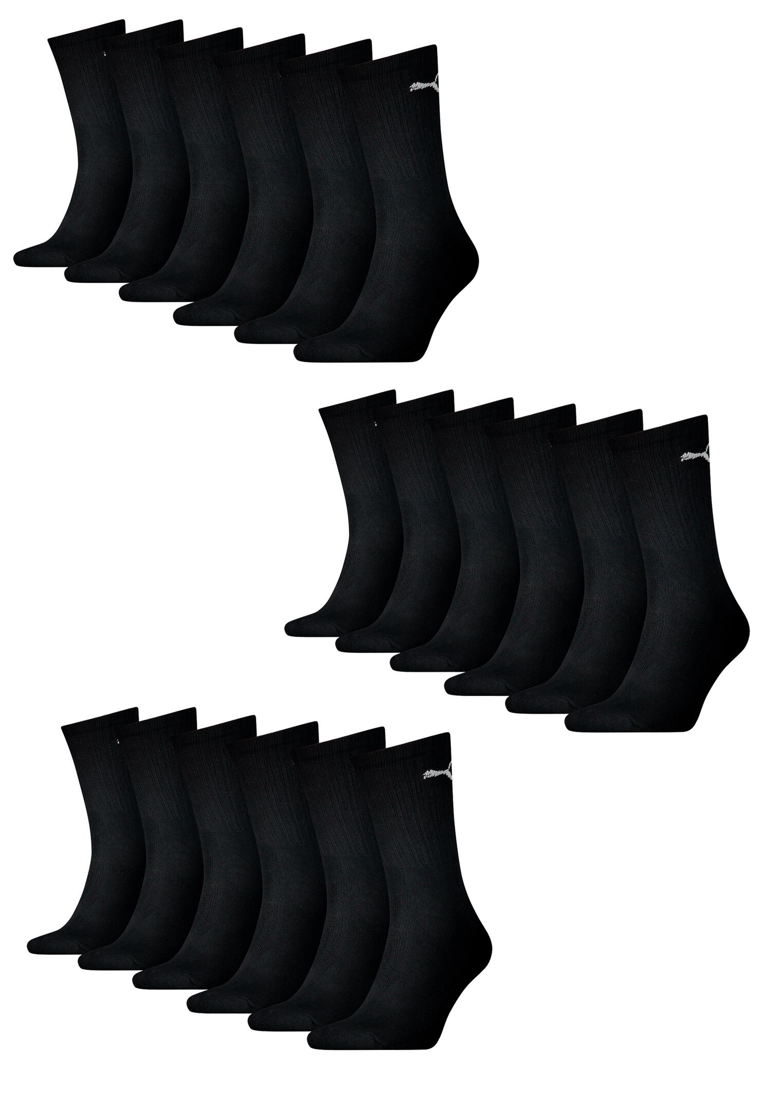 PUMA 18er PACK Puma Unisex Crew Tennissocken Sportsocken Socken für Damen Herren