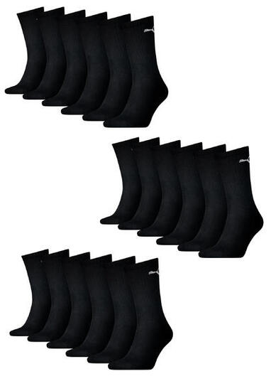 18er PACK Puma Unisex Crew Tennissocken Sportsocken Socken für Damen Herren