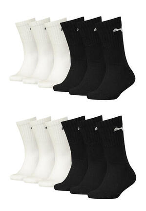 12er PACK Puma JUNIOR CREW Kinder Tennis Socken für Mädchen und Jungen