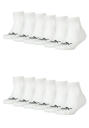 12er PACK Puma KIDS Quarter Socken Sneaker Gr. 27 - 38 für Mädchen und Jungen