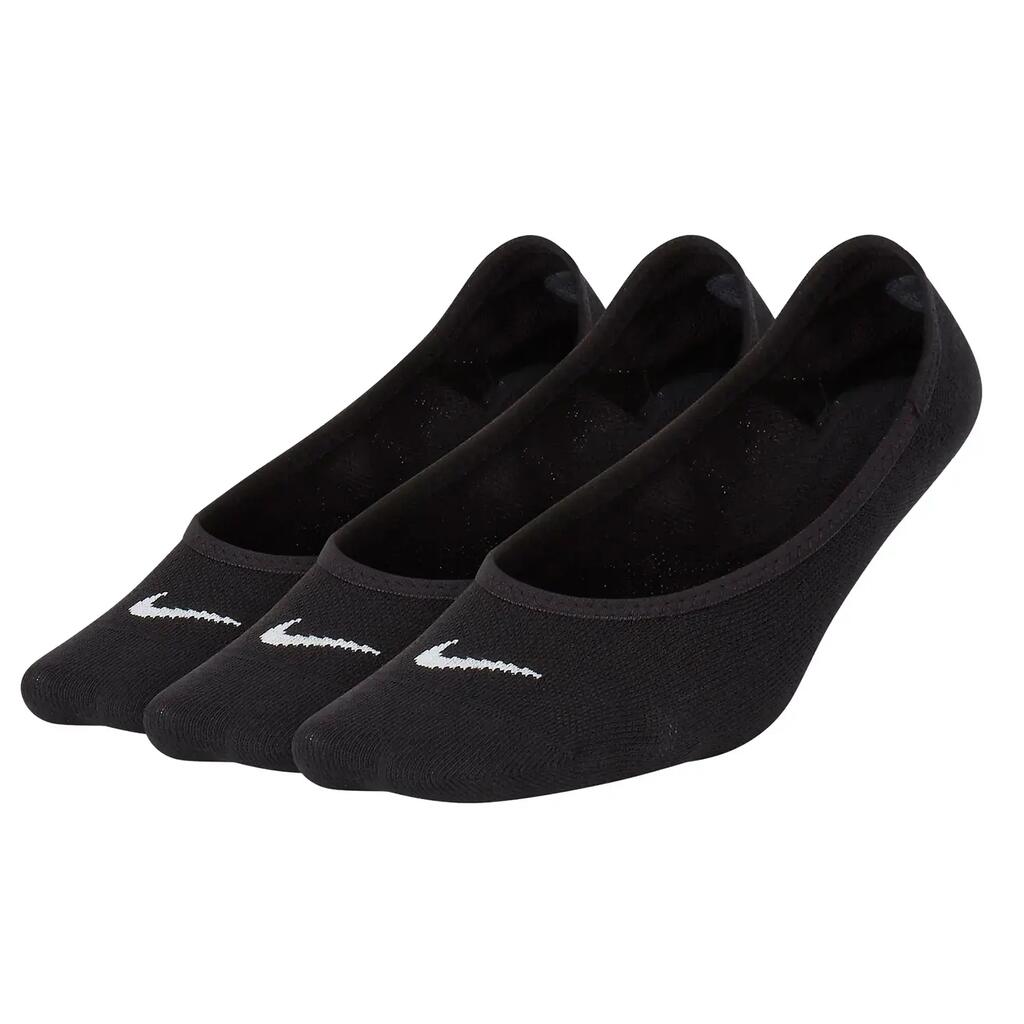 Womens/Ladies NoShow Socks (Pack of 3) (Black)