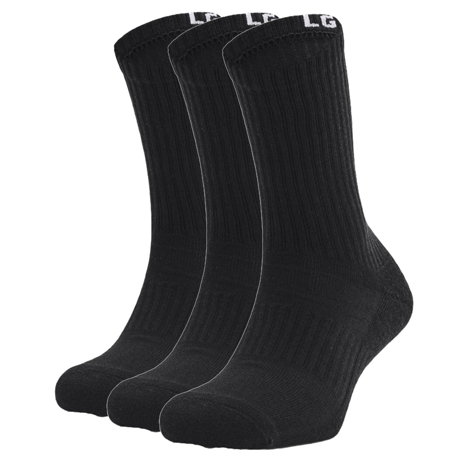 3 Paar Under Armour Core Crew Socken Unisex Sportsocken 1358345 1/4
