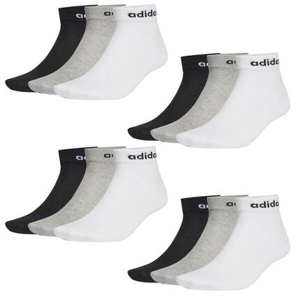 12 Paar adidas NC Ankle Performance Sneaker / Quarter Socken Unisex Kurzsocke