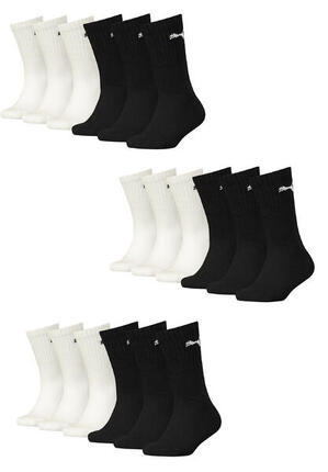 18er PACK Puma JUNIOR CREW Kinder Tennis Socken für Mädchen und Jungen