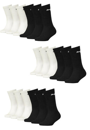 18er PACK Puma JUNIOR CREW Kinder Tennis Socken für Mädchen und Jungen