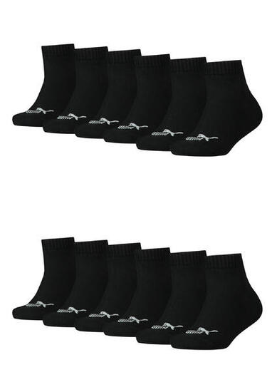 12er PACK Puma KIDS Quarter Socken Sneaker Gr. 27 - 38 für Mädchen und Jungen