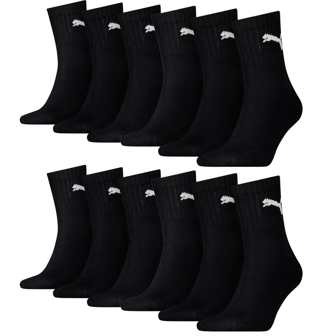 PUMA 12 Paar Puma Socken Short Crew Sportsocken Tennis Socken Gr. 35 - 49 Unisex